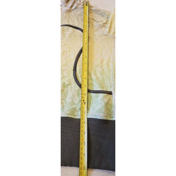 Lululemon Jacket Adult 4 Yellow-green Ombre With Gray Trim Scuba Hoodie Womens - Picture 14 of 15